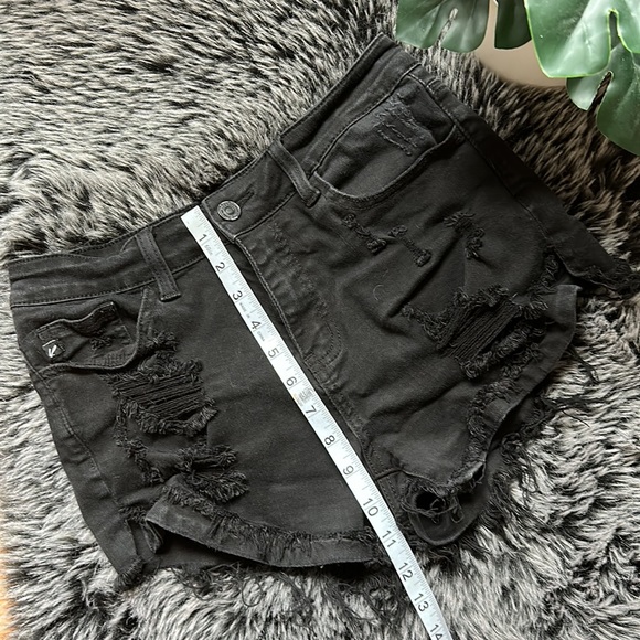 Distressed Black Jean Shorts - Picture 8 of 8